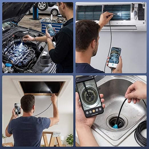 Endoscope Camera with Light, 1920P HD Borescope Camera with 8 Adjustable LED - Image 7