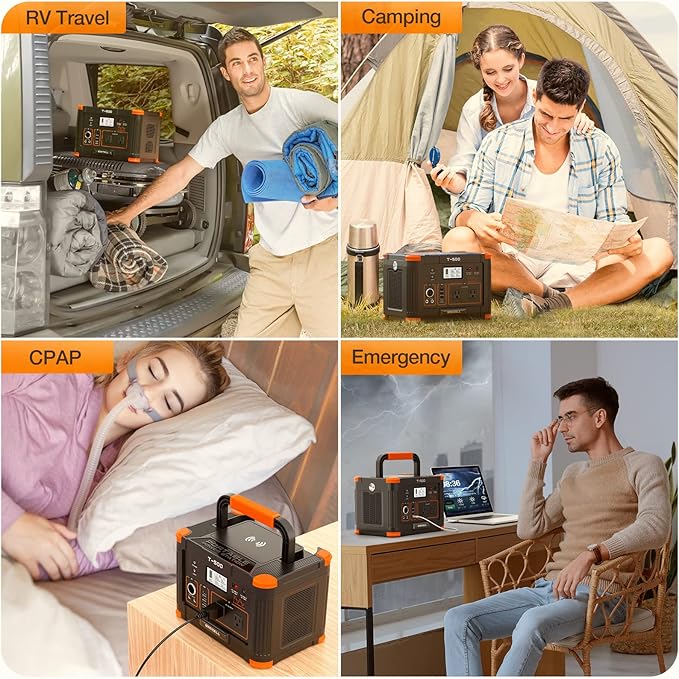 Portable Power Station 500W, 519Wh Outdoor Solar Generator Backup Battery Pack - Image 4