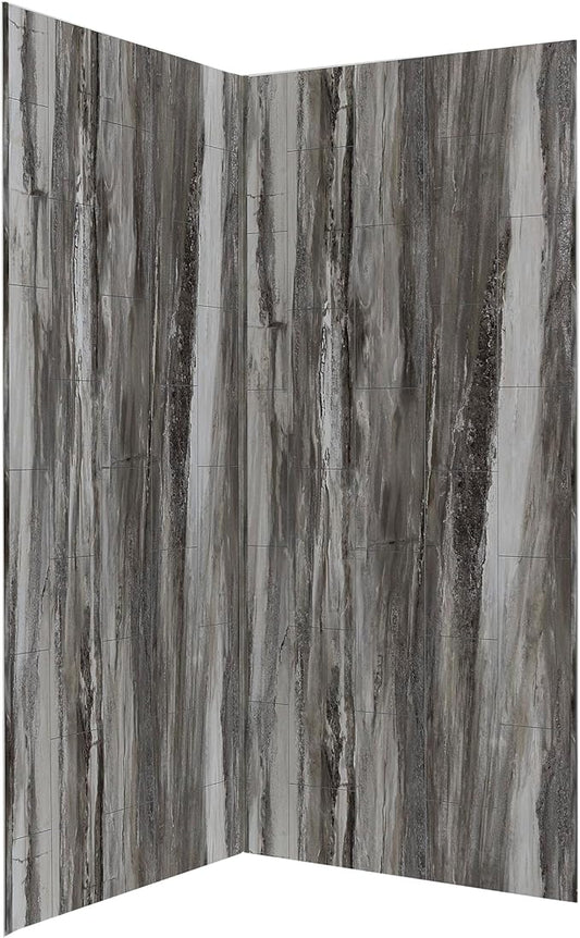 Palisade 78in x 36in x 36in Waterproof Vinyl Corner Shower Surround Kit by PalisadeWallTilesandPlanks
