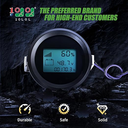 10L0L Golf Cart Battery Monitor Meter - Image 3