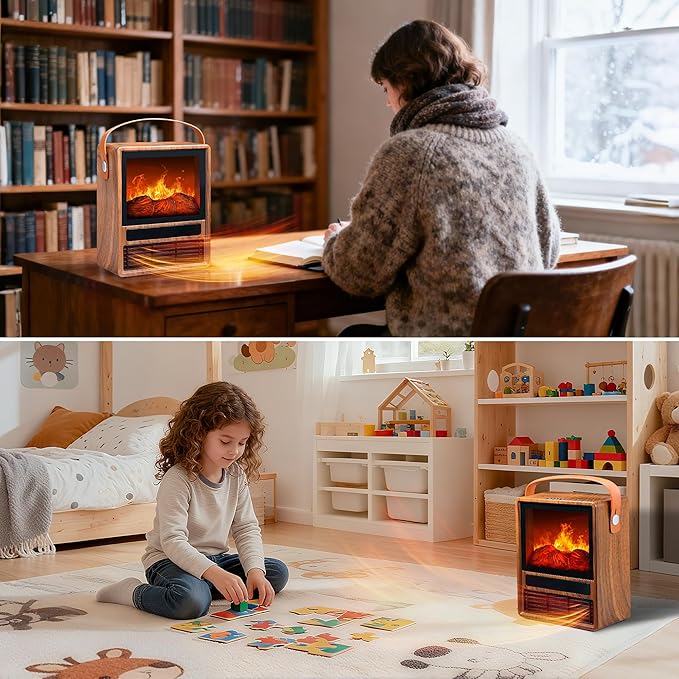 FLAME&SHADE Portable Electric Fireplace Heater - Image 6