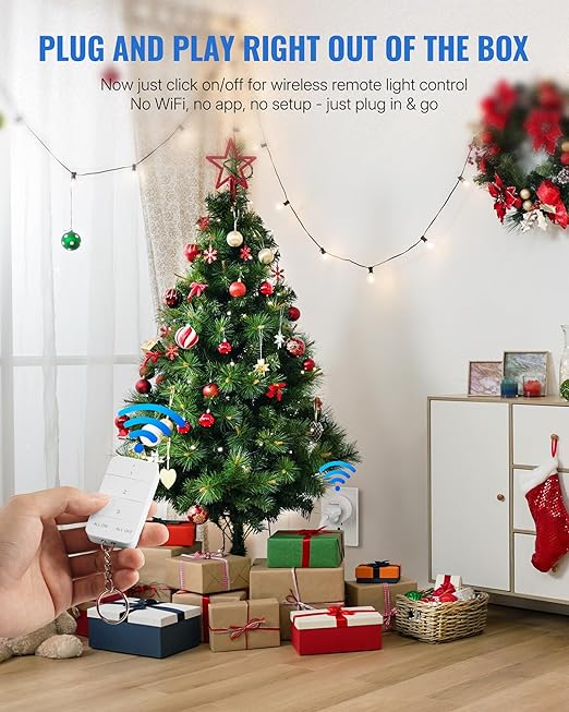 Remote Control Outlet, WILAWELS Wireless Light Switch - Image 4