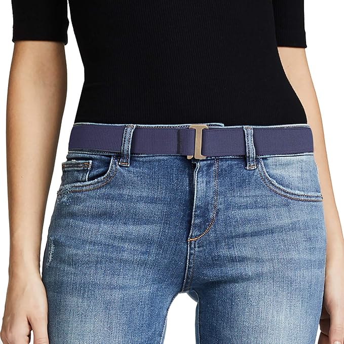 JASGOOD Women No Show Stretch Belt Elastic Web Strap Belt by JASGOOD