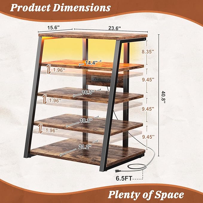 Armocity 5-Tier AV Media Stand - Image 2