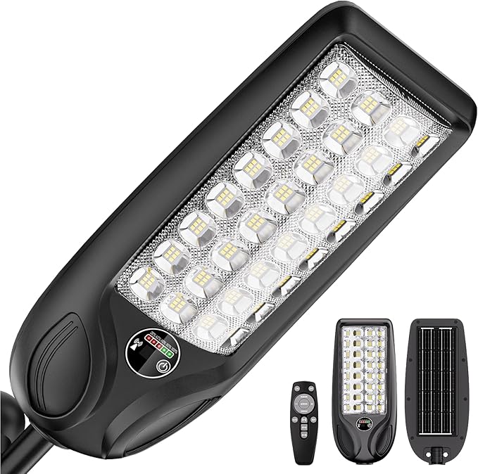 MMKT Solar Lights Outdoor, 8000W 3 Color Solar Street Lights, Commercial Solar by MMKTLIGHTING