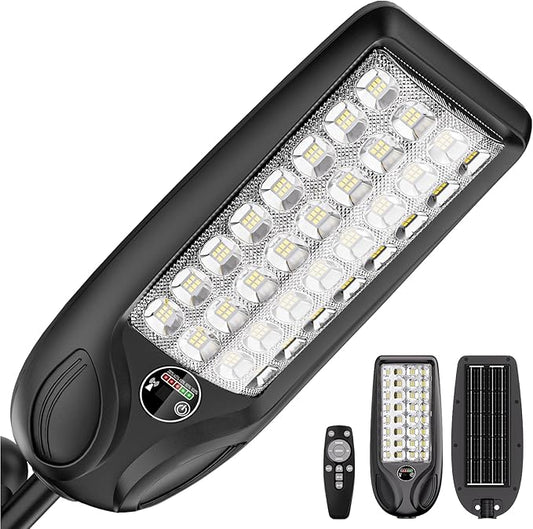 MMKT Solar Lights Outdoor, 8000W 3 Color Solar Street Lights, Commercial Solar by MMKTLIGHTING