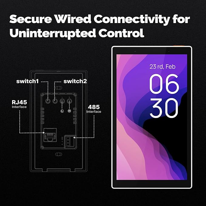 MOES Smart Home Touchscreen Control, In-wall Smart Panel - Image 7