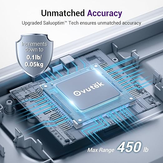 Ovutek Scale for Body Weight, Highly Accurate 450lb Digital Bathroom Scales for - Image 3