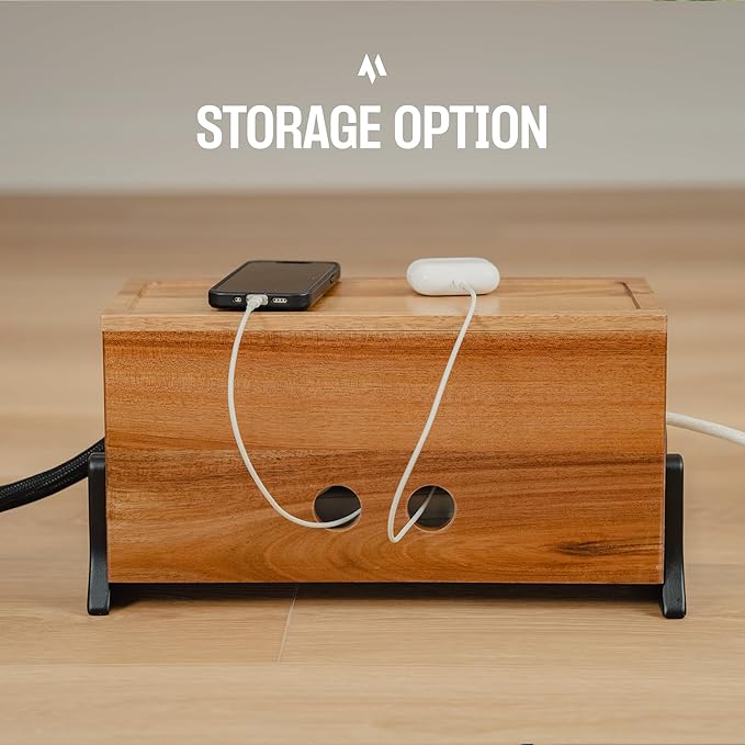 Extra Large Cable Management Box, Wood Cord Hider Box & Organizer - Image 6