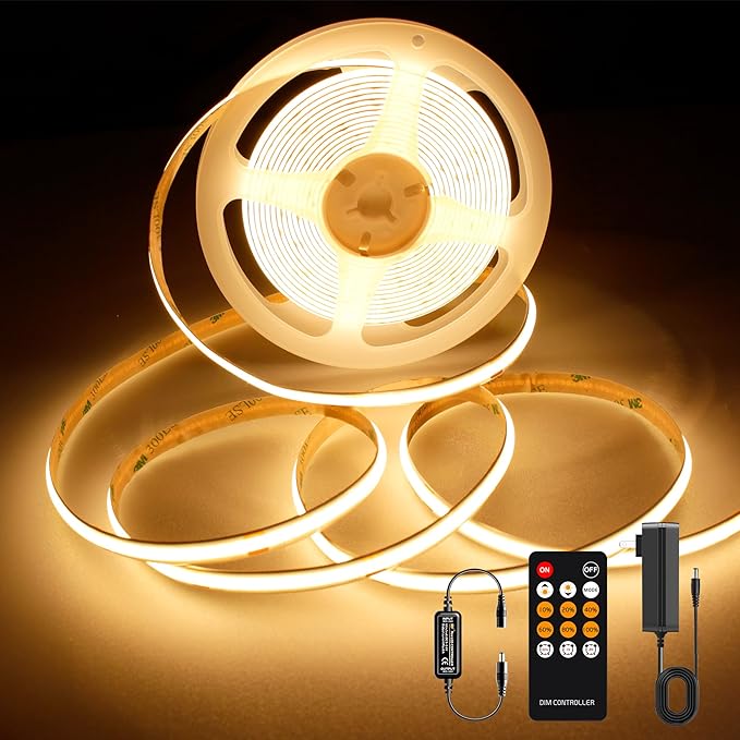 AXMOTUT COB LED Strip Light Warm White, High Bright LED Lights by AXMOTUT