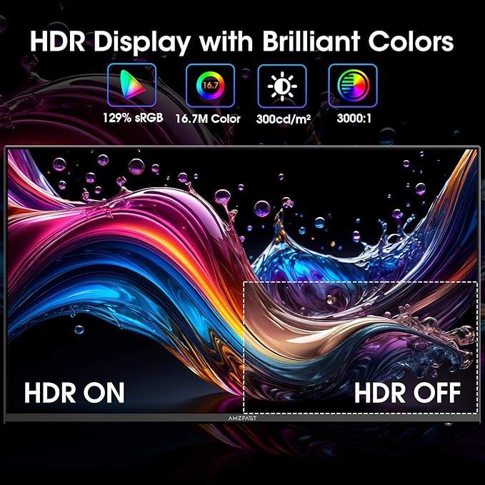 Amzfast 24 Inch Gaming Monitor 180Hz 200Hz FHD 1080p Computer Monitor, 1ms - Image 7