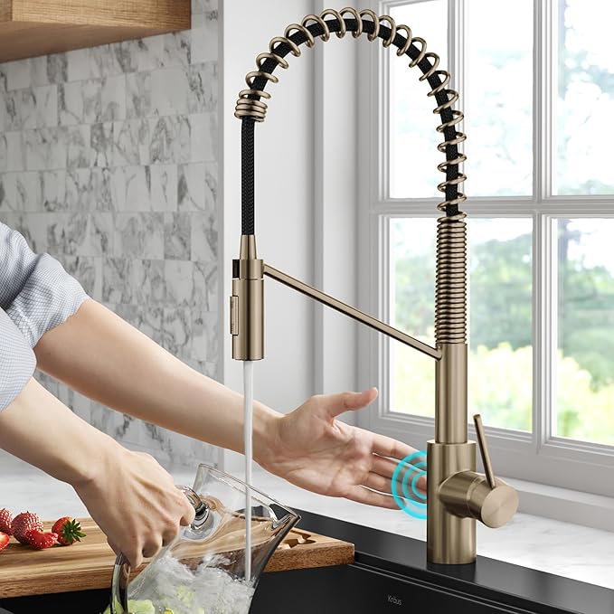 KRAUS Oletto Touchless Sensor Commercial Pull-Down Single Handle Kitchen Faucet - Image 9