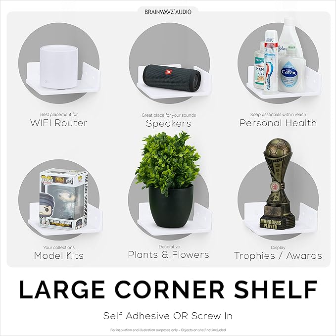 BRAINWAVZ 6.5" Corner Shelf Mount - Image 6