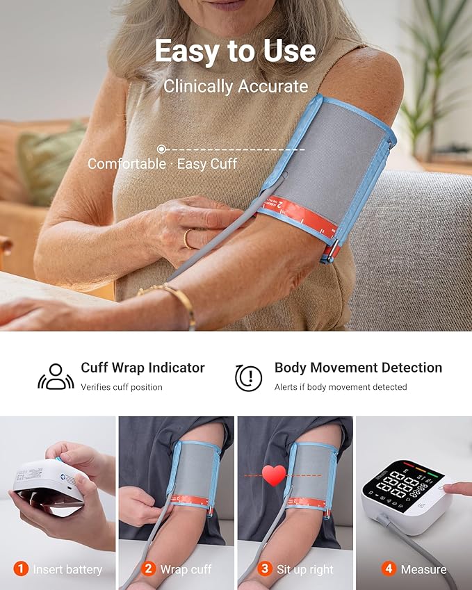 iHealth Track Pro Upper Arm Blood Pressure Monitor, Full-View LED Screen​ - Image 4
