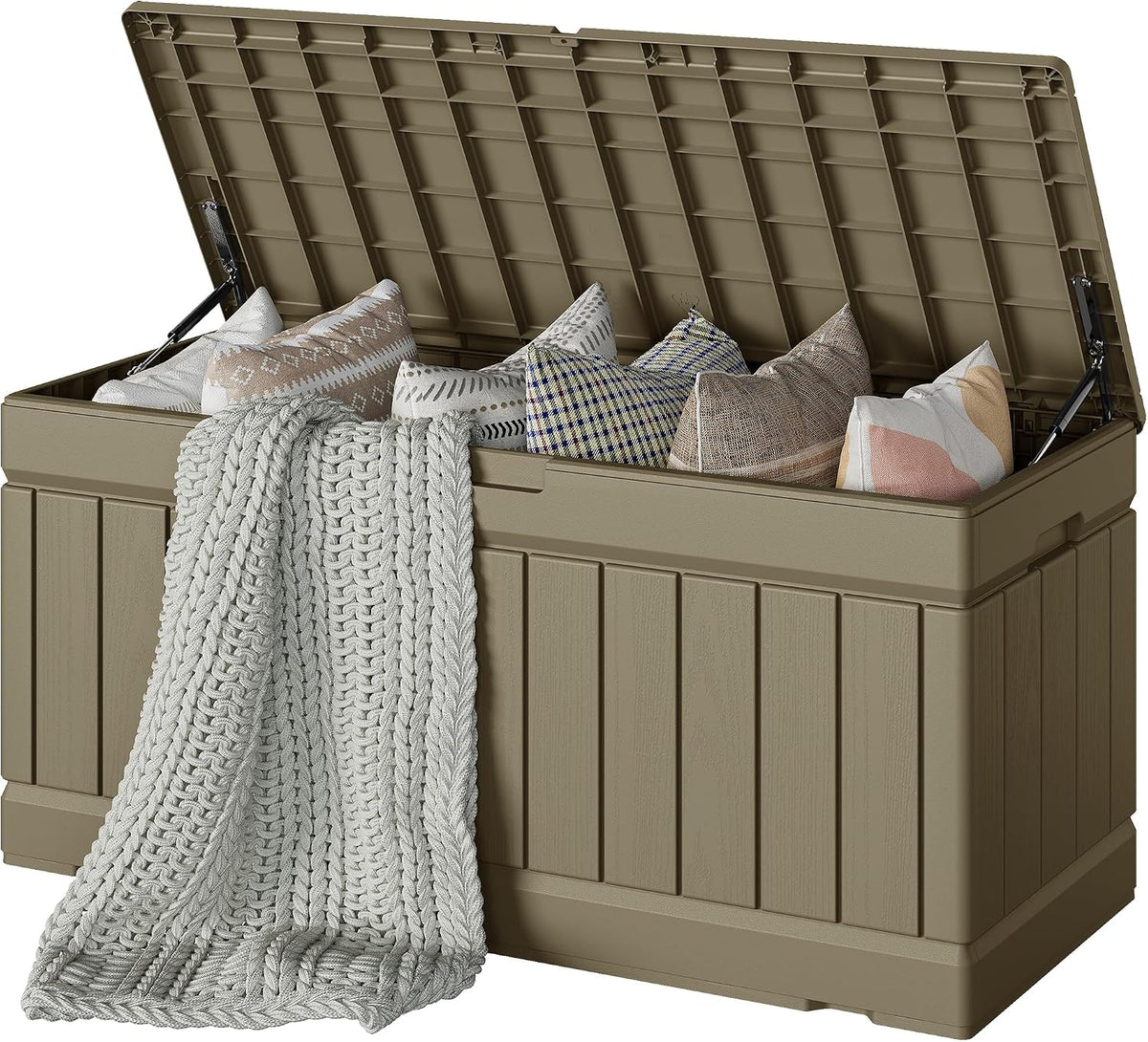 devoko 78 gallon deck box, waterproof resin outdoor, main product view