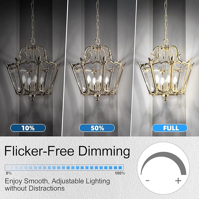 GvvooHome Candelabra Light Bulbs 40 watt Equivalent, E12 LED Bulb Dimmable - Image 4