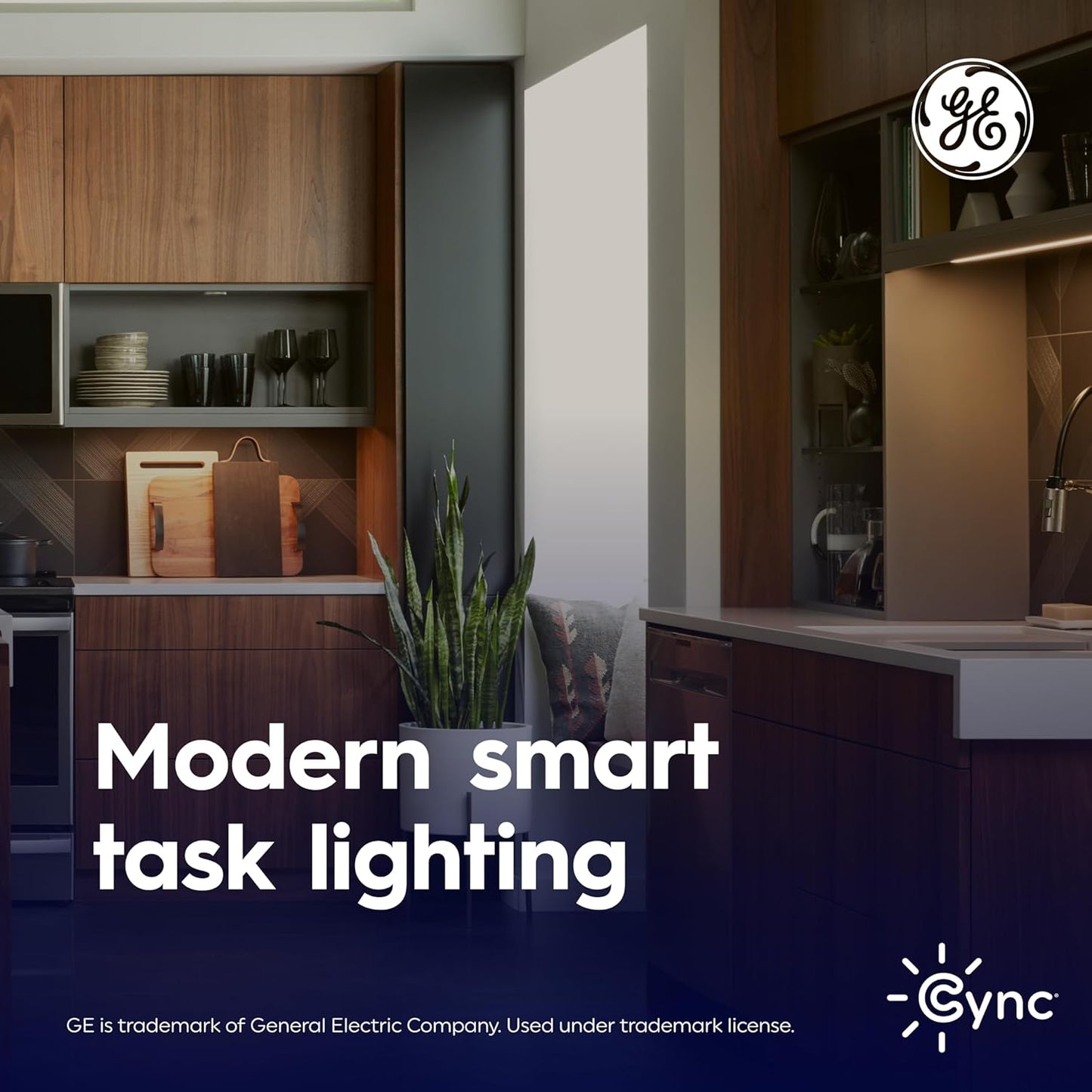 GE Cync Reveal HD+ Smart Undercabinet Light Fixture, Color Changing Undercab Light, Smart Wi-Fi Kitchen Light, Works with Alexa and Google Home, 18-in Bar, 93131251