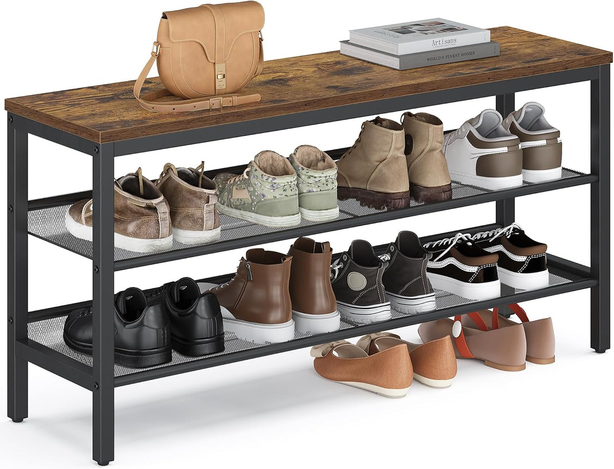vasagle 3 tier shoe rack bench, one piece, main product view