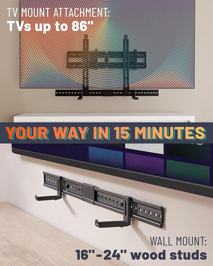 ECHOGEAR XL Soundbar Mount for Speakers up to 20lbs – Attaches to TVs up to 86” - Image 3