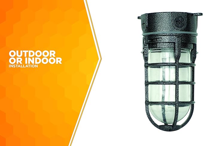 Woods L1706BLK Vandal Resistant 150W Incandescent Security Light, Ceiling Mount - Image 4
