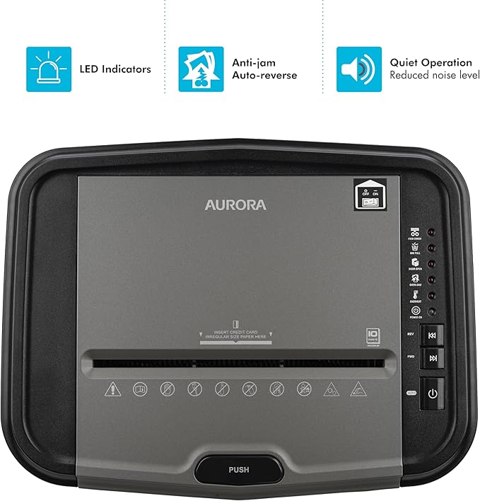 Aurora High Security 120-Sheet Auto Feed Micro-Cut Paper and Credit Card - Image 5