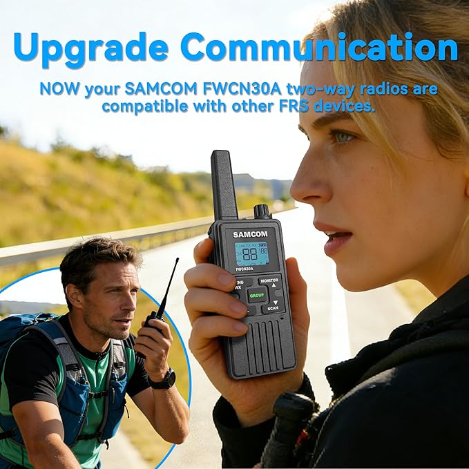 FRS Walkie Talkies Long Range for Adults, Rechargeable FWCN30A Radios - Image 2