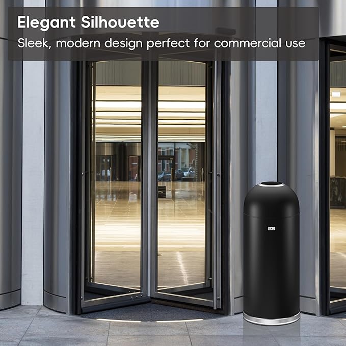 EKO Eternal 56L/15 Gallon Large Capacity Tall Commercial Trash Can, Round Open - Image 6