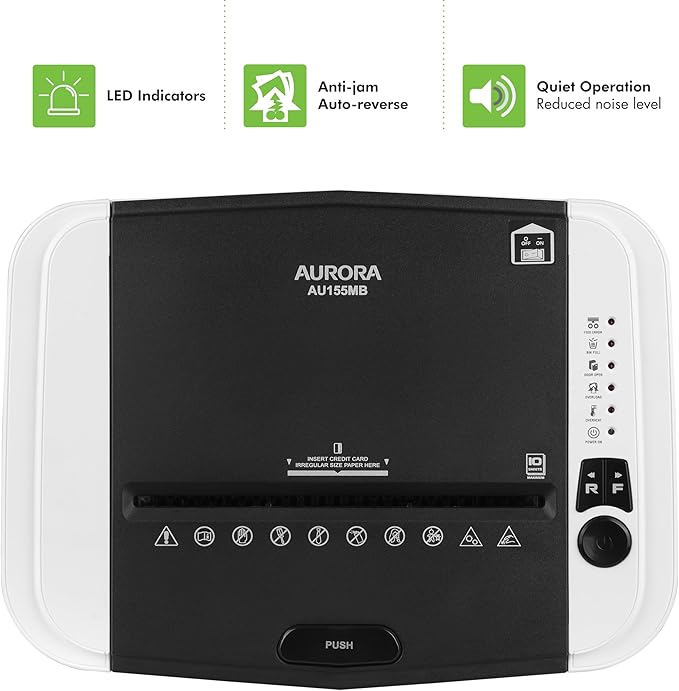Aurora High Security 150-Sheet Auto Feed Micro-Cut Paper and Credit Card - Image 5