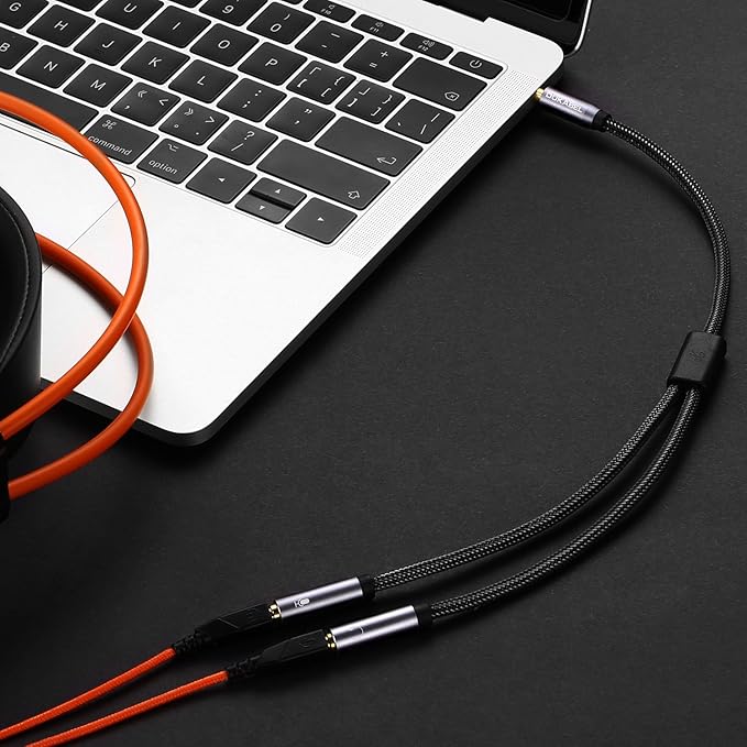 DUKABEL Headsets Splitter Adapter, 3.5mm Jack Separate Headphone & Mic Plug - Image 3