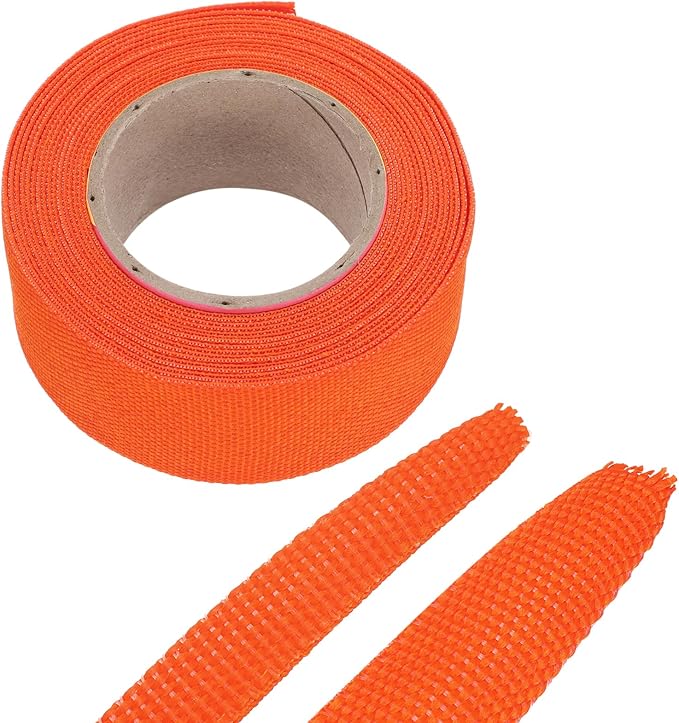 MECCANIXITY Braided Cable Sleeves Heat Shrinkable Fabric Sleeving, Network by MECCANIXITY