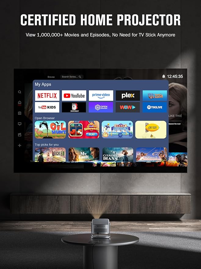 【2200ANSI & Officially-Licensed APP】Smart 4K Projector - Image 5