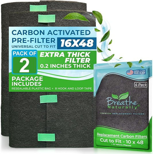 Breathe Naturally Universal Cut To Fit Activated Carbon Air Filter by BreatheNaturally