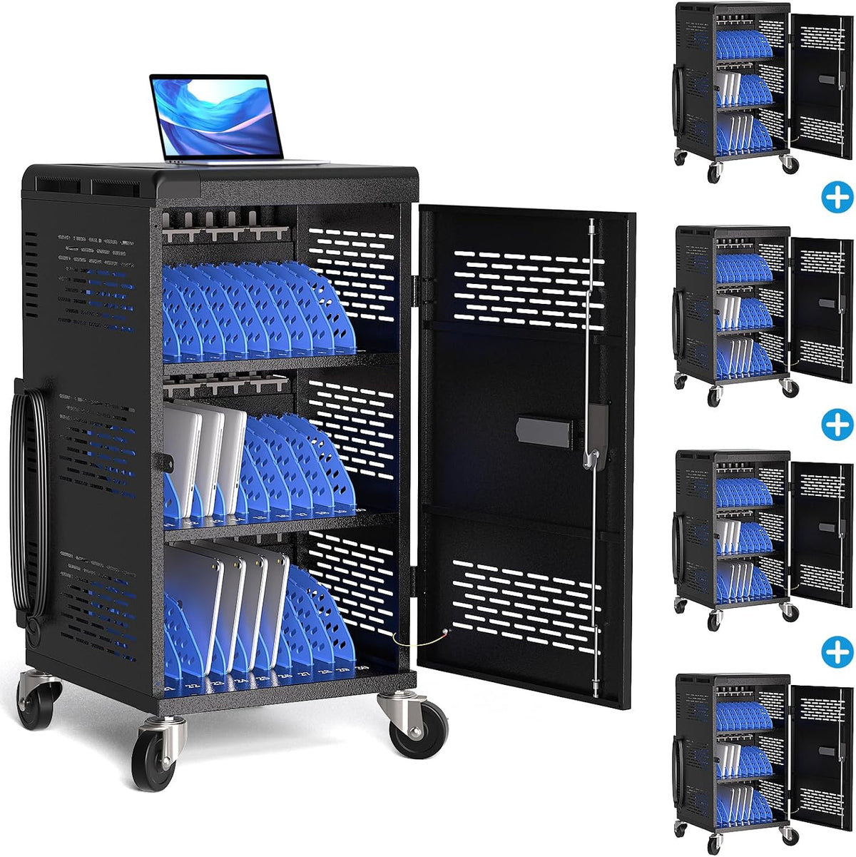 4 Pack | Fully Assembled 30 Bay Multi Device Charging Station