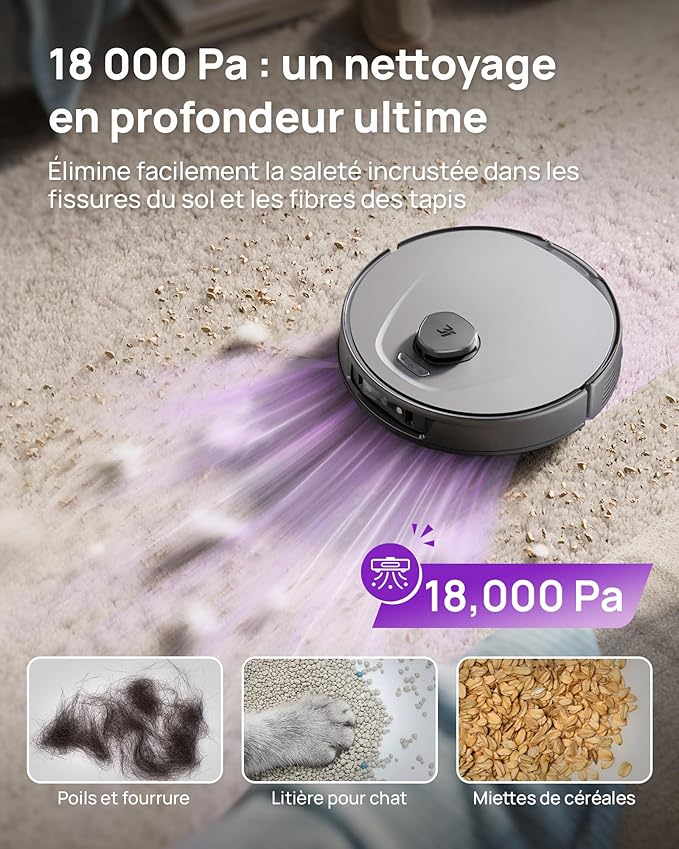 3i P10 Ultra Robot Vacuum and Mop Combo, Extendable Mop - Image 2