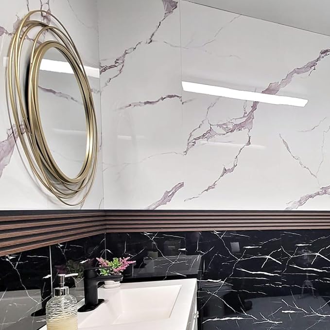 Dundee Deco Faux Marble Wall Panels - 2 ft X 4 ft - Glossy - Image 3