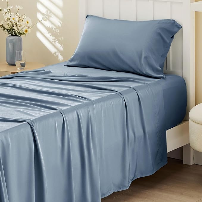 Bedsure Cooling Sheets Twin, Rayon Derived from Bamboo, Breathable & Soft Twin by BEDSURE