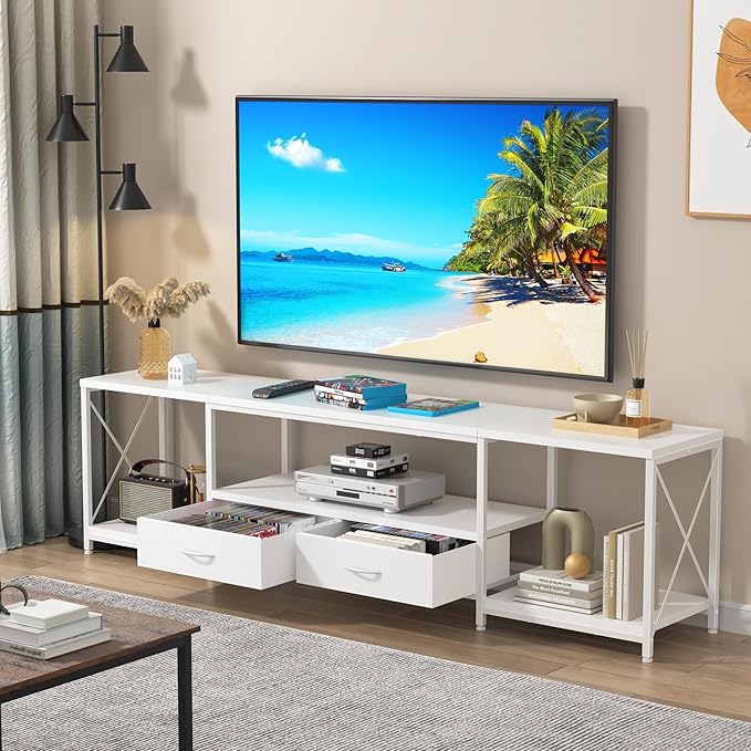 GYIIYUO TV Stand with Fabric Drawer - Image 5