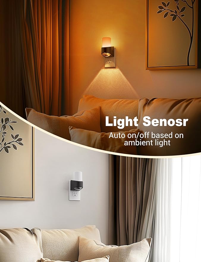 JandCase LED Night Lights Plug into Wall, Color Changing Night Light - Image 3