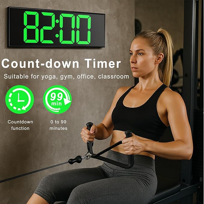 TrophyRak 16" Large Digital Wall Mount Clock, Count Down Timer, Big LED - Image 4