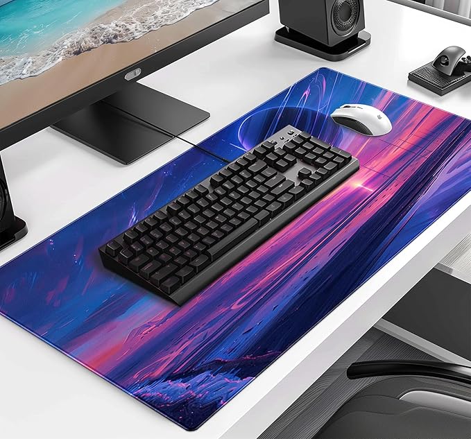 Anime Landscape Mouse Pad, Oversized Gaming Desk Pad, Space Planet Computer - Image 3