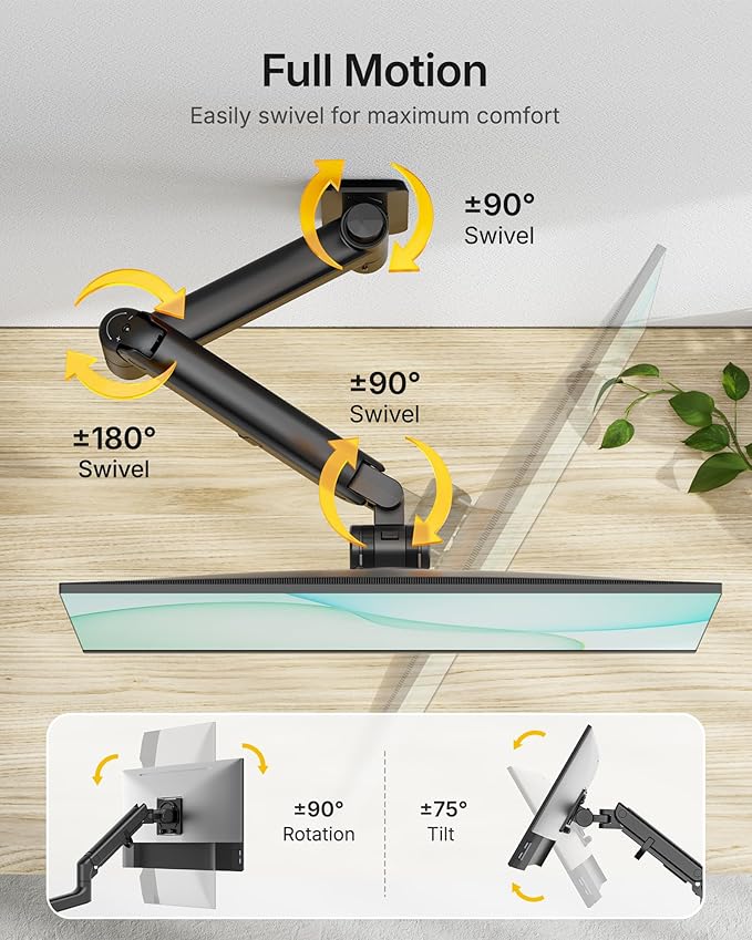 monTEK 17-49 inch Single Monitor Wall Mount - Image 5