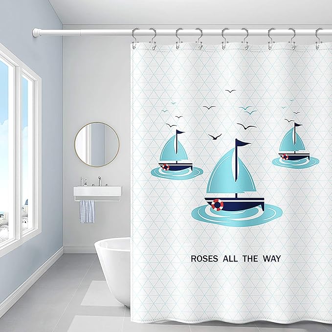 Shower Curtain Hooks, Goowin Shower Curtain Rings, Stainless Steel Shower - Image 7