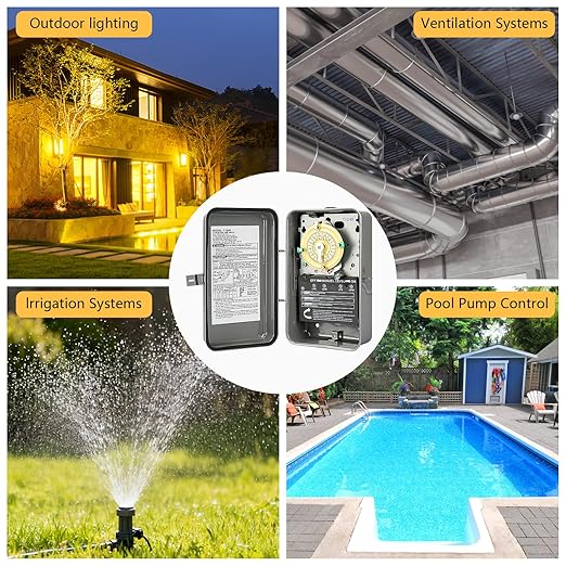 T104R 24-Hour Mechanical Time Switch, NEMA 3R Outdoor Steel Enclosure, and - Image 5