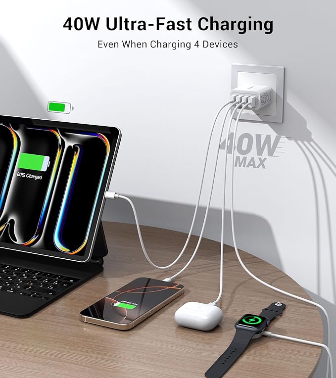 40W USB Wall Charger Block - Image 3