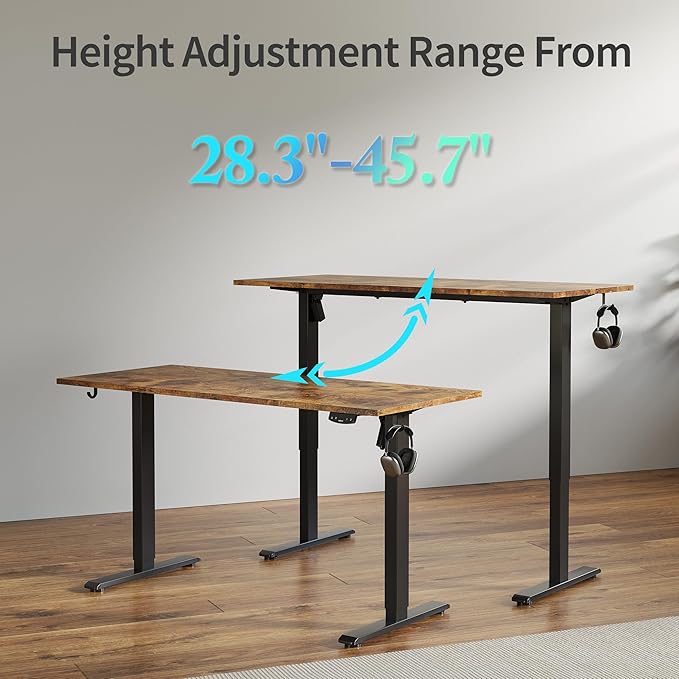 Agilestic Electric Standing Desk, Large 60 x 24 Inches Height Adjustable Desk - Image 8