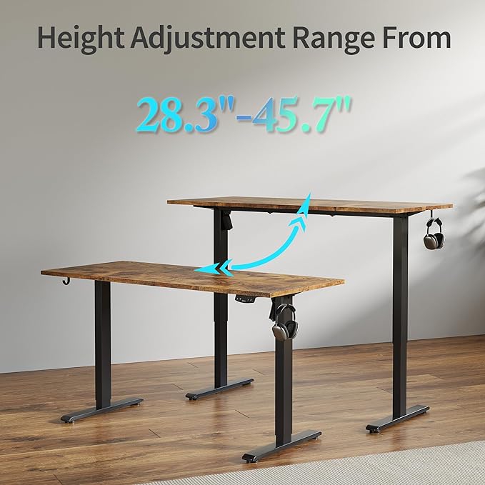 Agilestic Electric Standing Desk, 55 x 24 Inches Height Adjustable Desk - Image 8