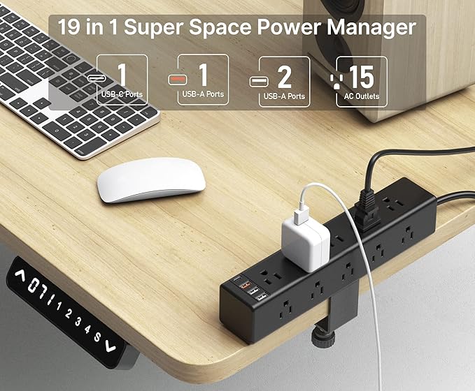 CCCEI Standing Desk Clamp Power Strip - Image 2