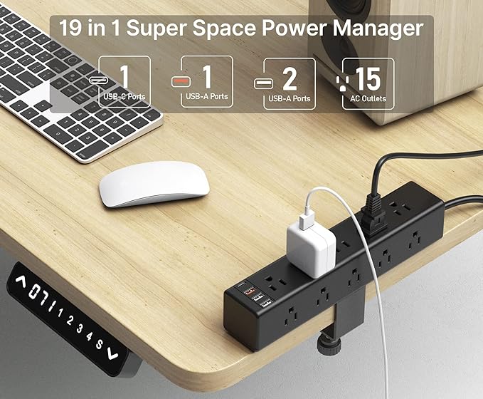 CCCEI Standing Desk Clamp Power Strip - Image 2