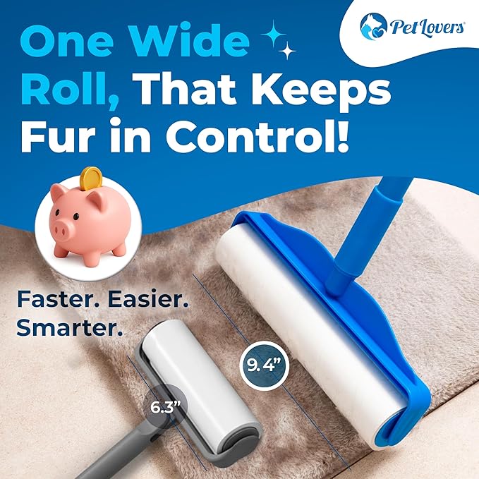 PetLovers Extra Sticky Floor Lint Roller 4 Pack of Refills Only - Image 7