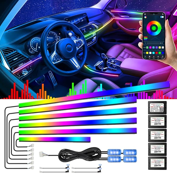 Dreamcolor Acrylic Interior Car Lights, AMKI Car LED Strip Light by AMKI